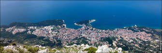 Croatia, Makarska with mountain Biokovo